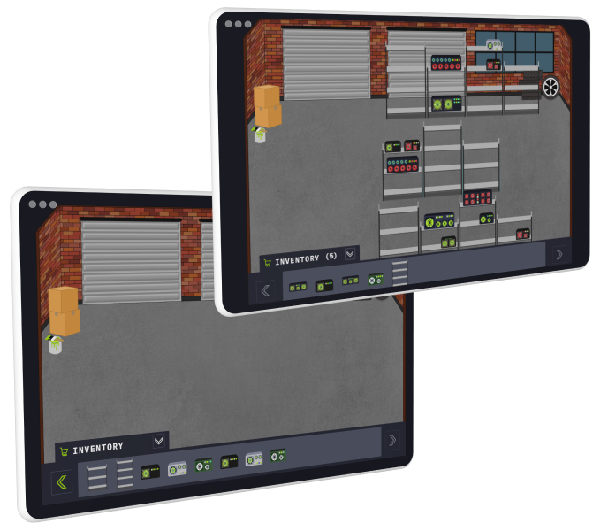 Limercoin virtual mining rooms with racks and miners